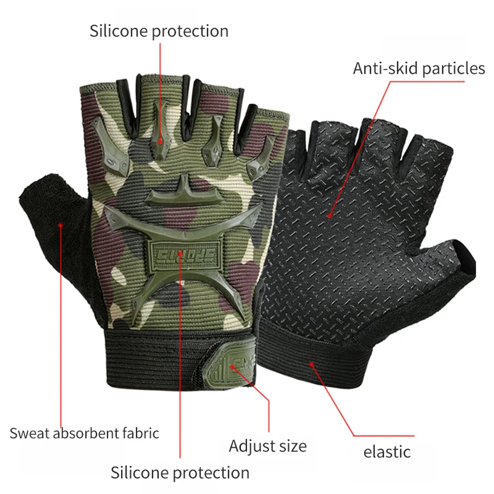 1Pair Kids Tactical Fingerless - Kids Outdoor Gloves recension och pris