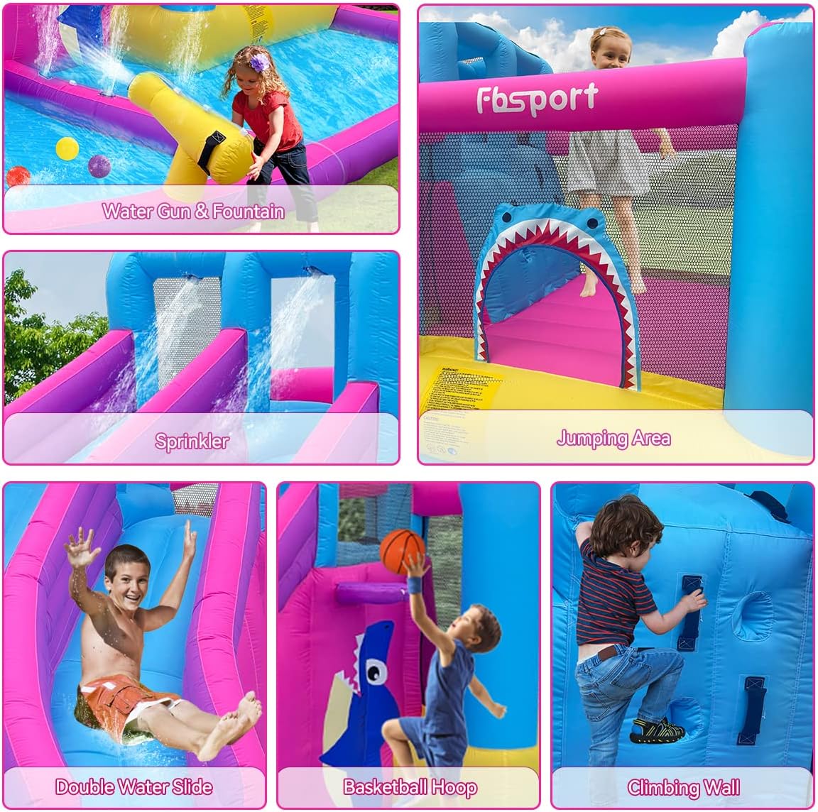 Twin Water Slides Inflatable B - Kids Outdoor Climbing Wall recension och pris