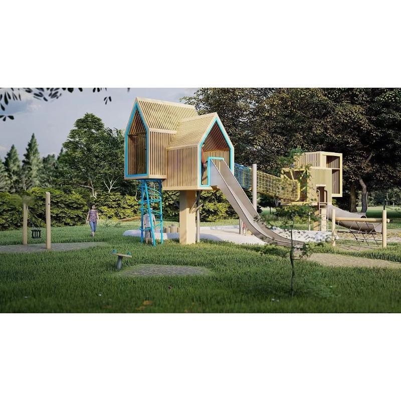 Custom Outdoor Amusement Park  - Kids Outdoor Treehouse recension och pris