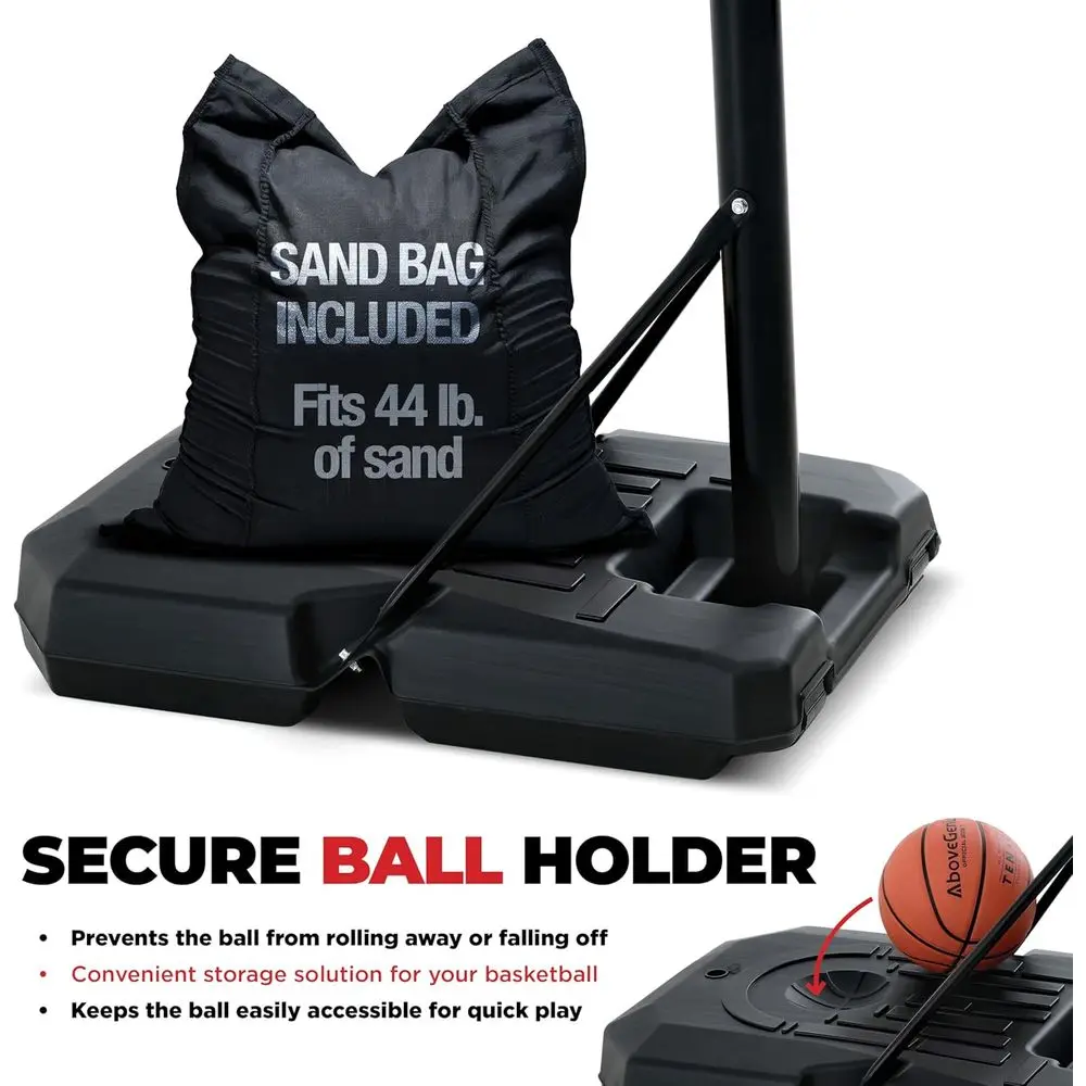Adjustable 44 Shatterproof Bas - Kids Outdoor Basketball Hoop recension och pris